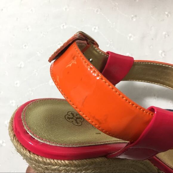 Isola Olencia Leather T-Strap Tricolor Beachy Espadrille Ankle Strap Sandal 9M - Picture 8 of 10